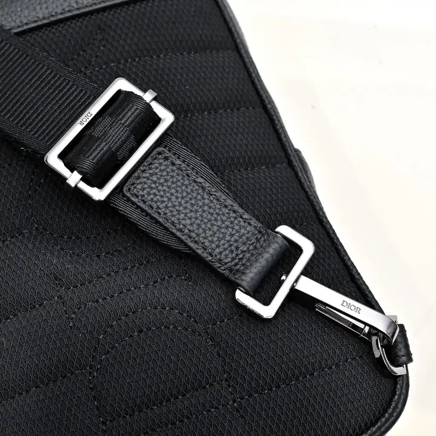 2024 New Rider Crossbody Bag with Oblique Print and Grained Calfskin Details
