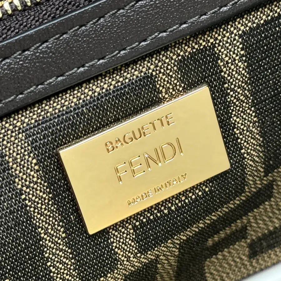 Fendi Baguette Medium Handbag with Flip Closure