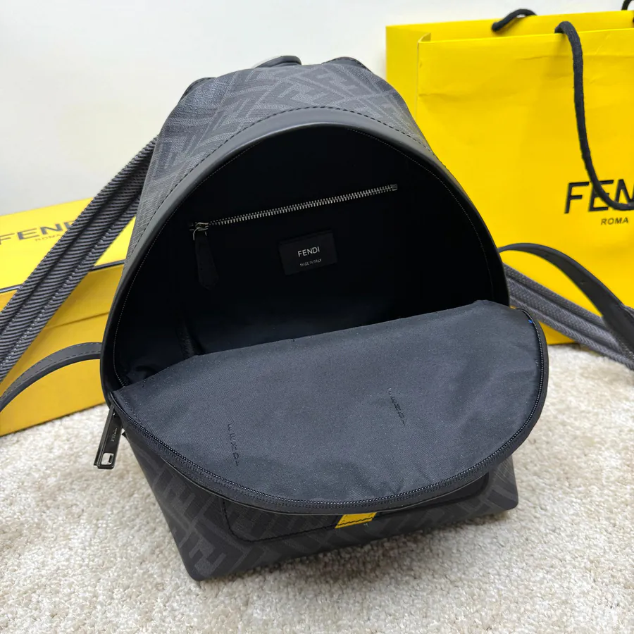 Mini Structured Crossbody Tote with FF Logo Metal Stud