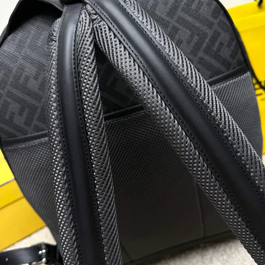 FF Logo Metal Stud Double Shoulder Bag