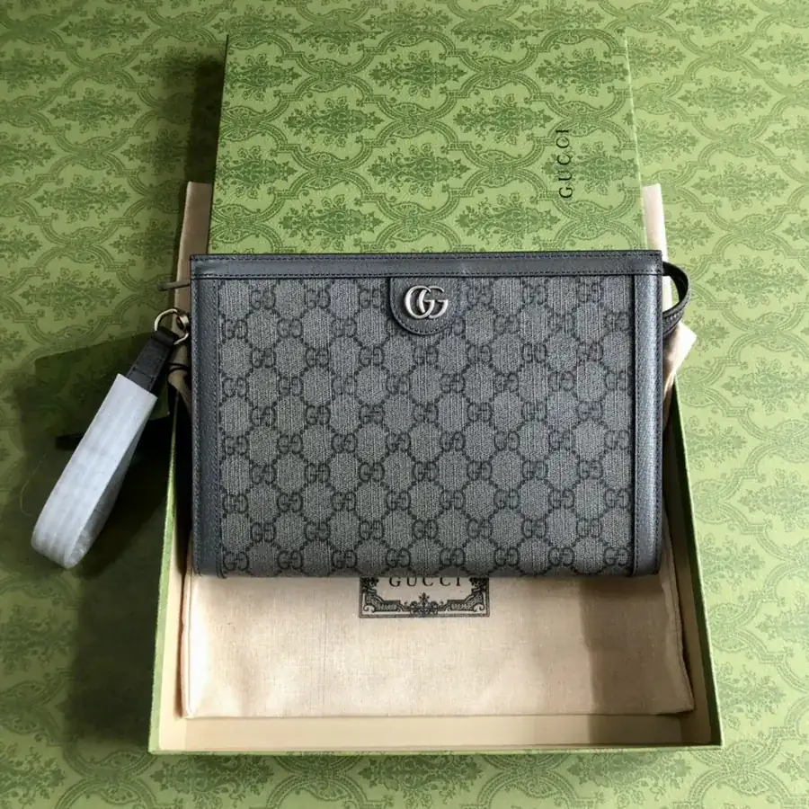 Gucci Ophidia Handbag with Red Green Webbing and Double G Accents