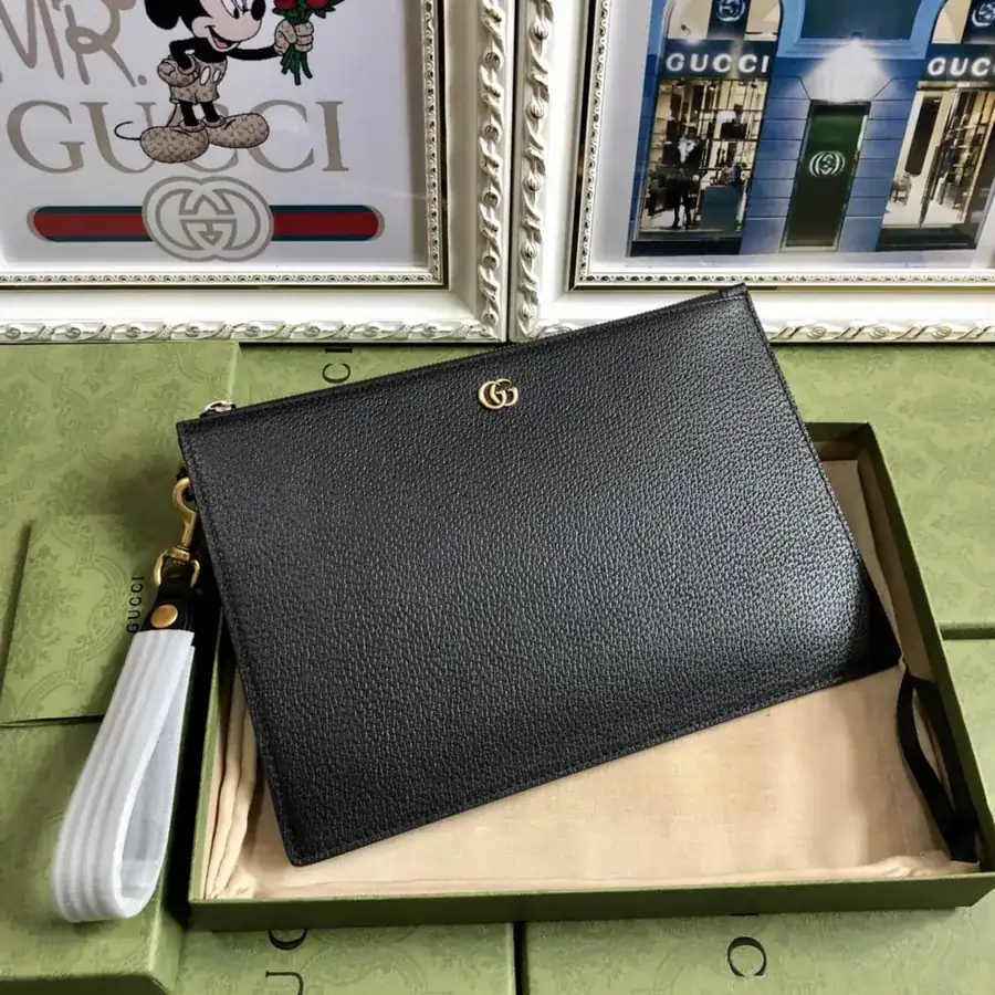 G Brand Premium Bucket Bag with Grained Calfskin