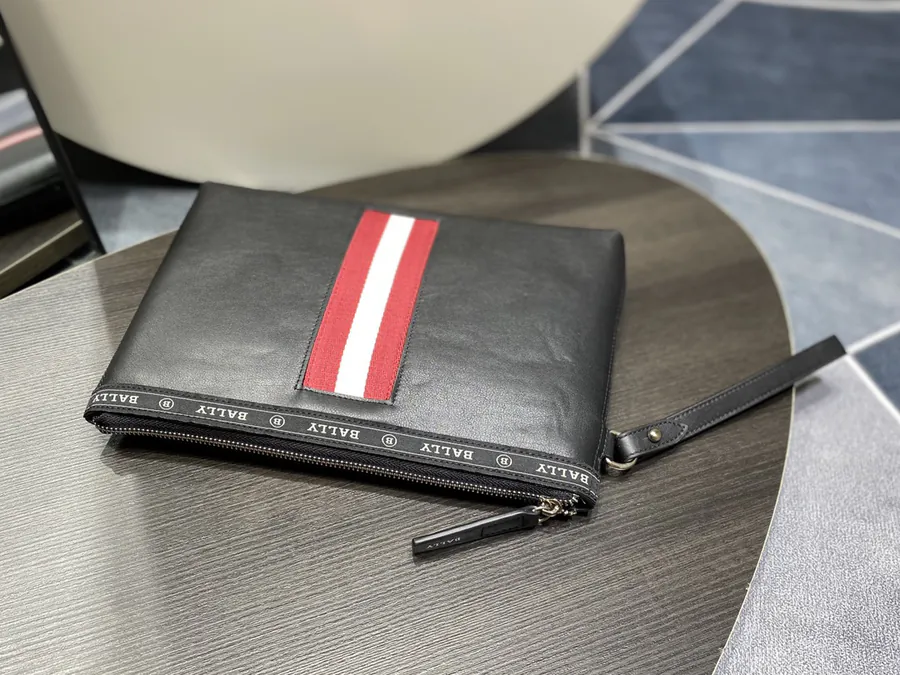 Men's Handbag in Top Grain Leather with Custom Hardware