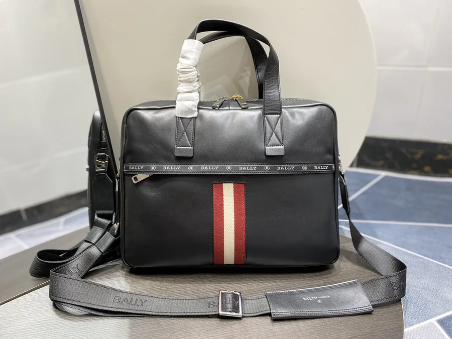 Men's Briefcase in Top Grain Leather with Custom Hardware