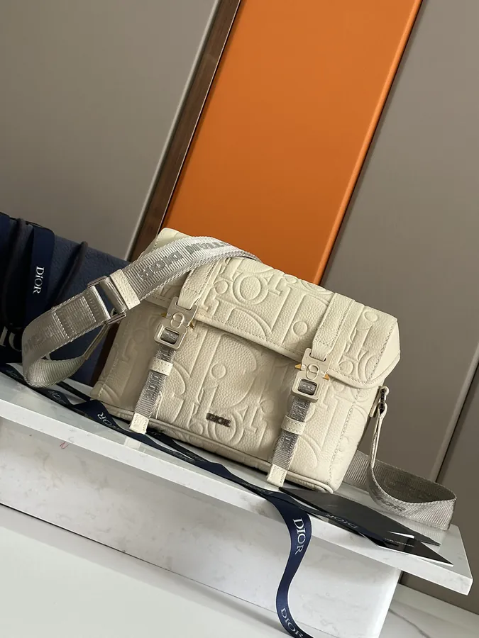 Gravity Print Leather Messenger Bag Hit the Road Collection