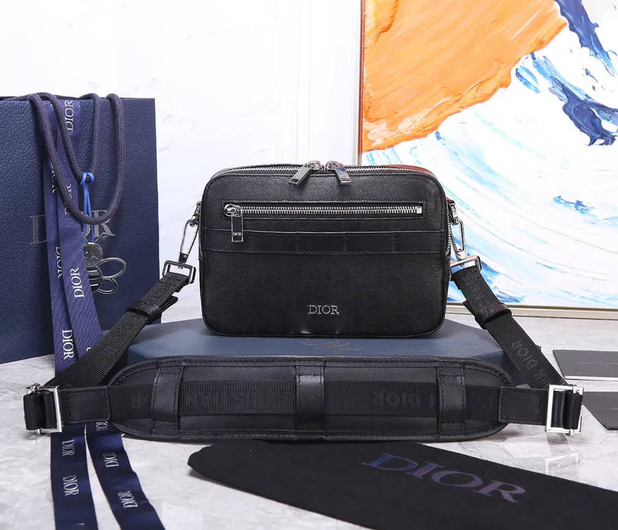 Safari Messenger Bag Large Size, Oblique Galaxy Print