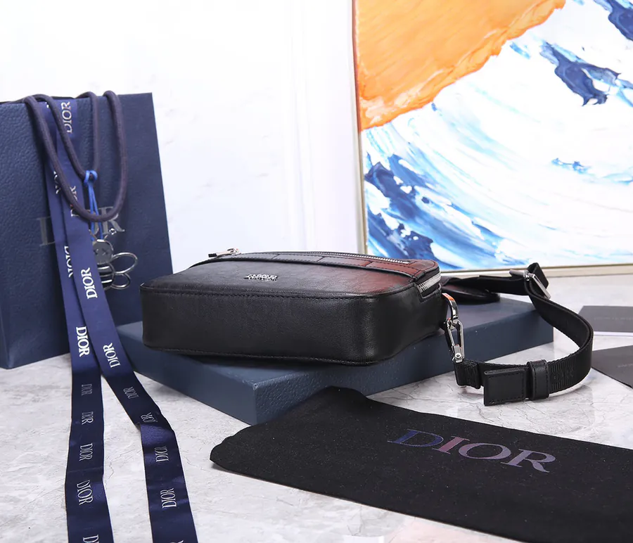 Safari Messenger Bag Large Size, Oblique Galaxy Print