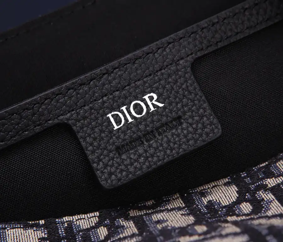 Mini Saddle Messenger Bag in Black Grained Calfskin