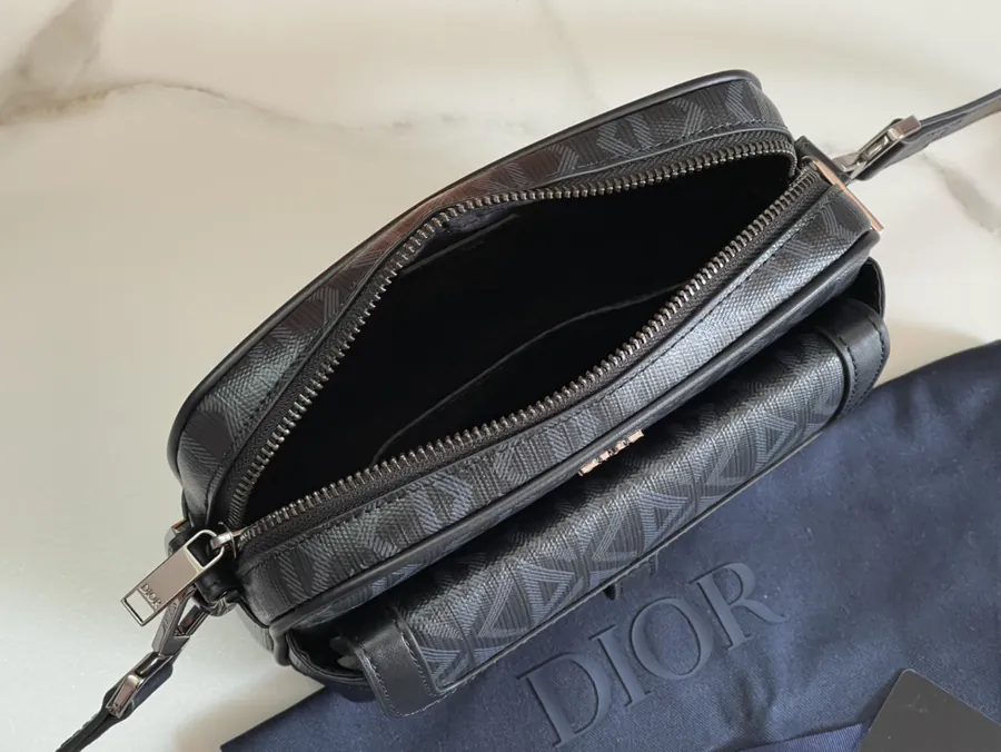 Hit the Road Messenger Bag Marc Bohan Diamond Pattern