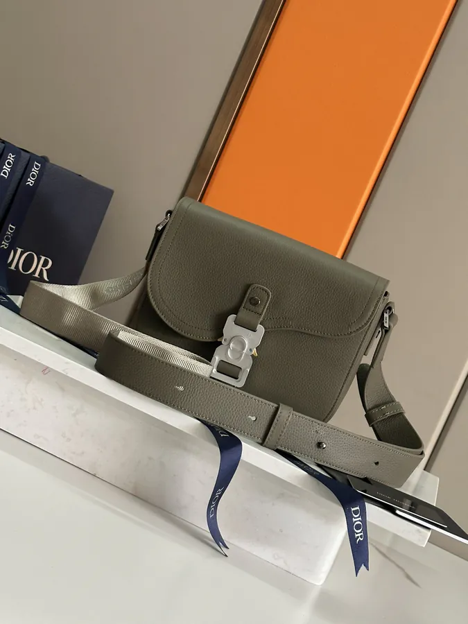 P500 Mini Saddle Messenger Bag Saddle Closure, Oblique Print, Cistian Logo
