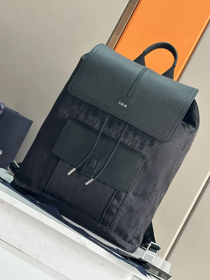 Oblique Men's Backpack Premium Genuine Leather