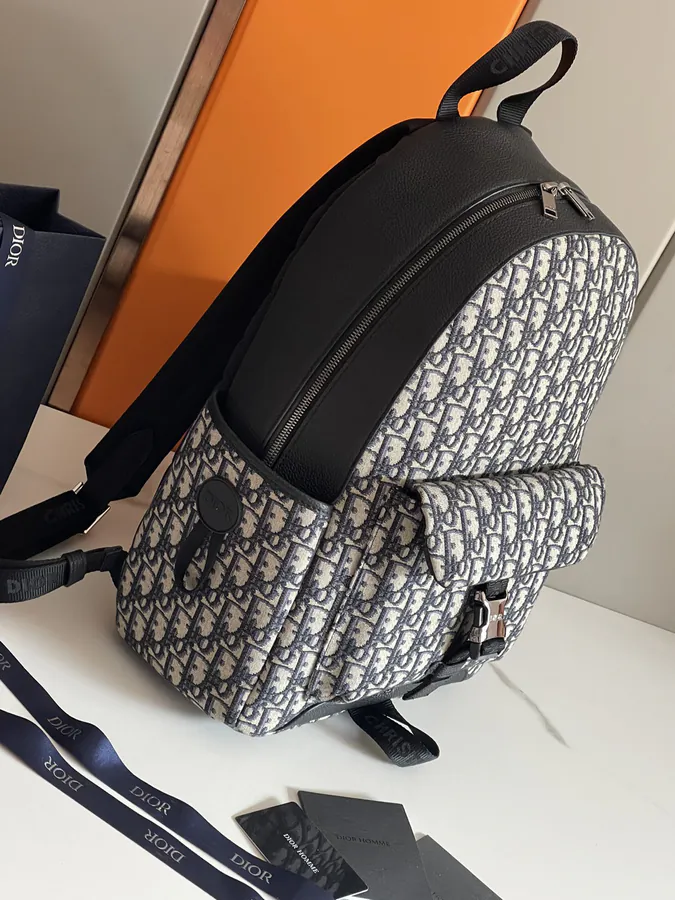 Top Original Explorer Backpack with Oblique Print and Grained Calfskin Patches