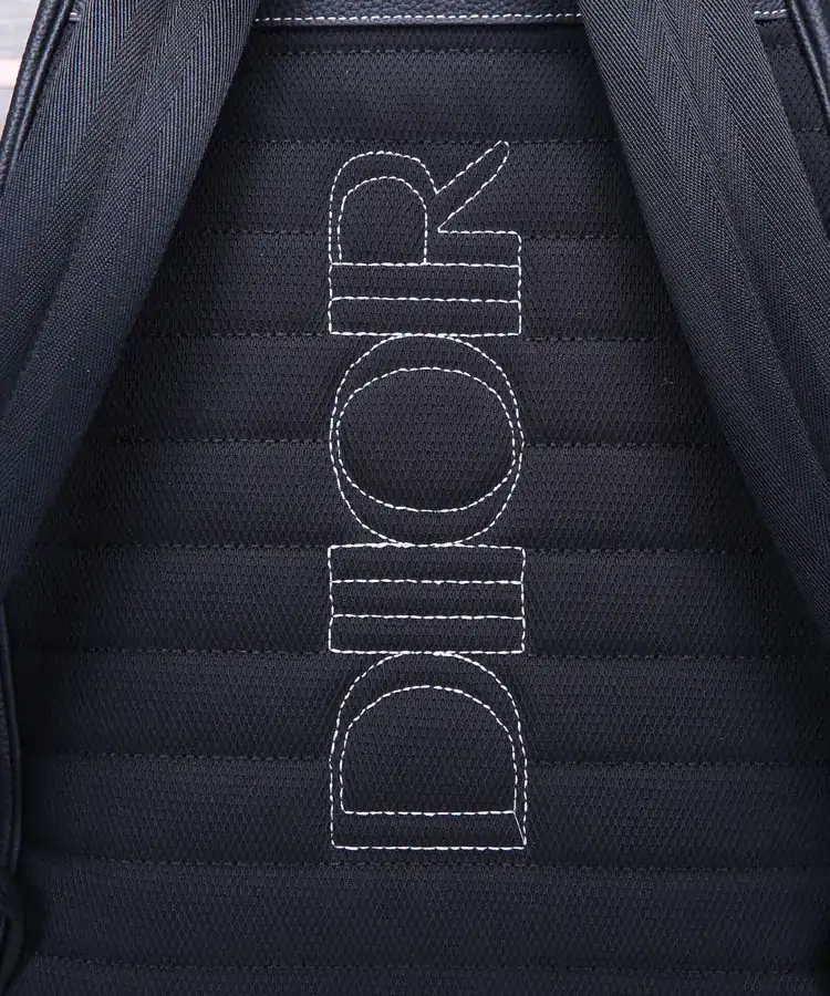 DIOR Saddle Shoulder Bag with Oblique Print and Grained Calfskin Details