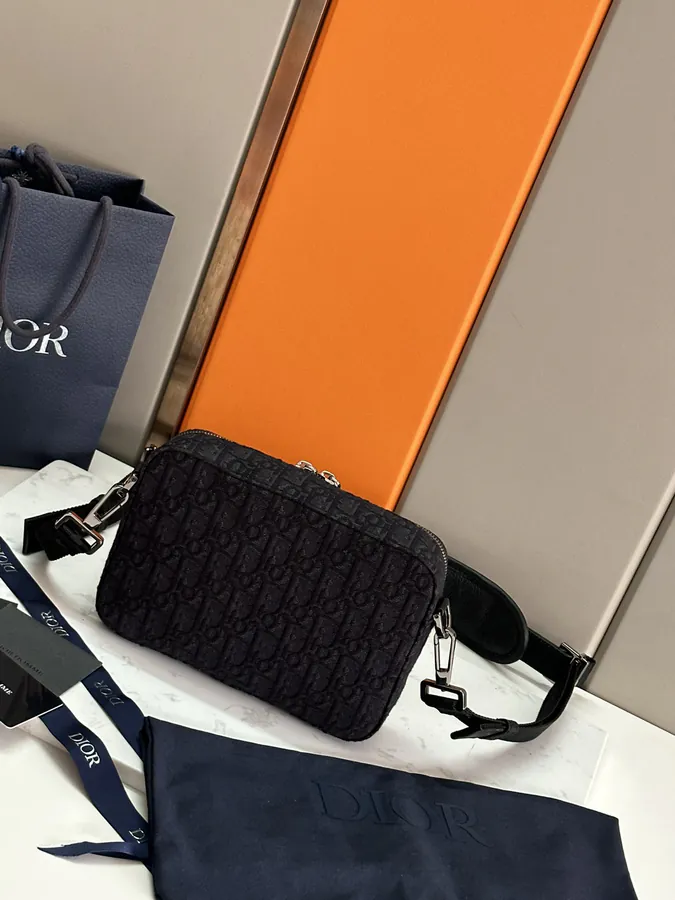Dior Homme Camera Bag with Gunmetal Hardware