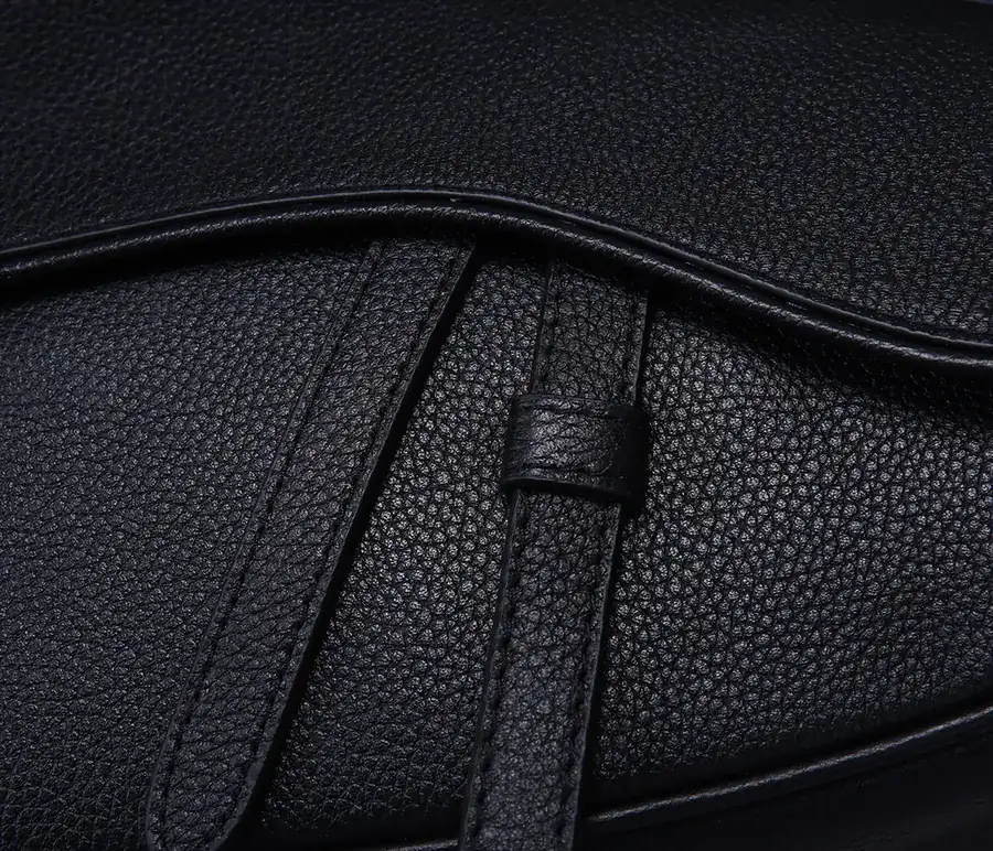 DIOR Saddle Bag Black Grained Calfskin