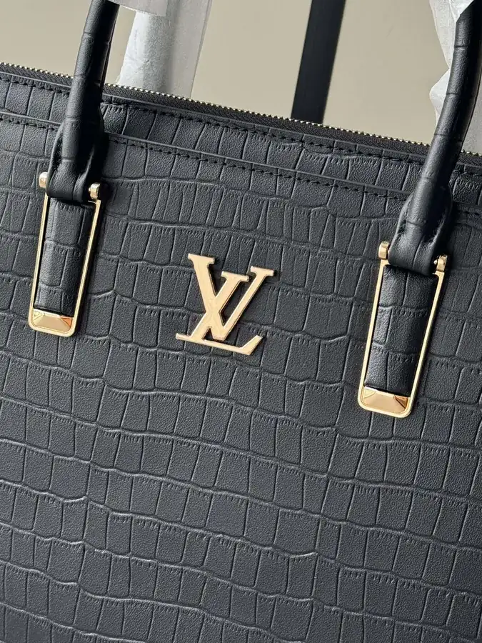 LV Password Lock Briefcase Premium Italian Calfskin