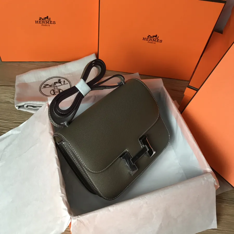 Constance 19cm Bucket Bag with Gold and Silver Buckles