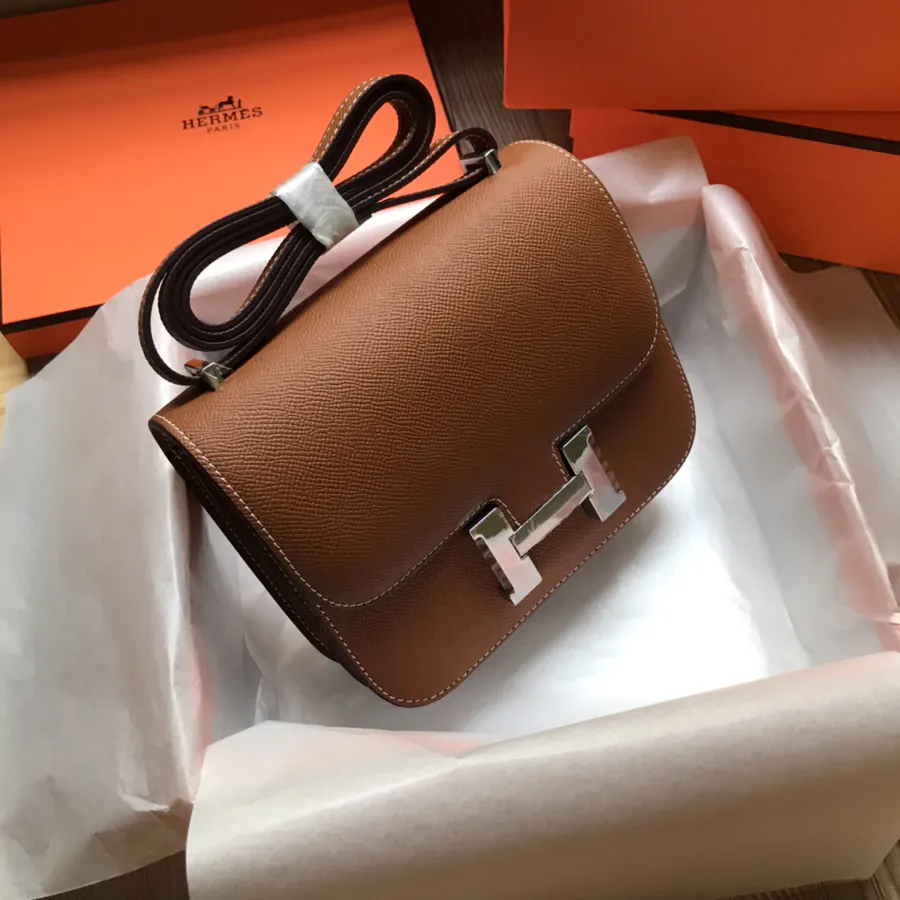 Constance 19cm Bucket Bag with Gold and Silver Buckles