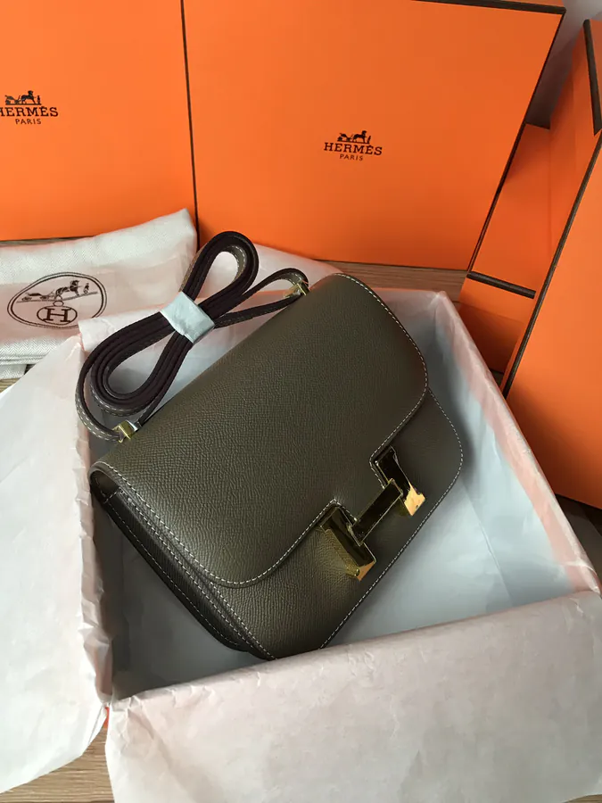 Constance 19cm Bucket Bag with Gold and Silver Buckles