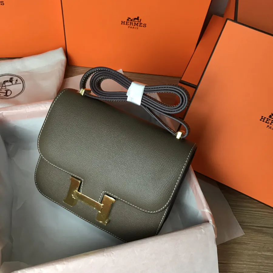 Constance 19cm Bucket Bag with Gold and Silver Buckles