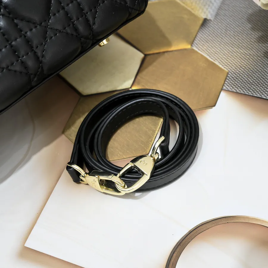 My Lady Bucket Bag in Black Grained Calfskin