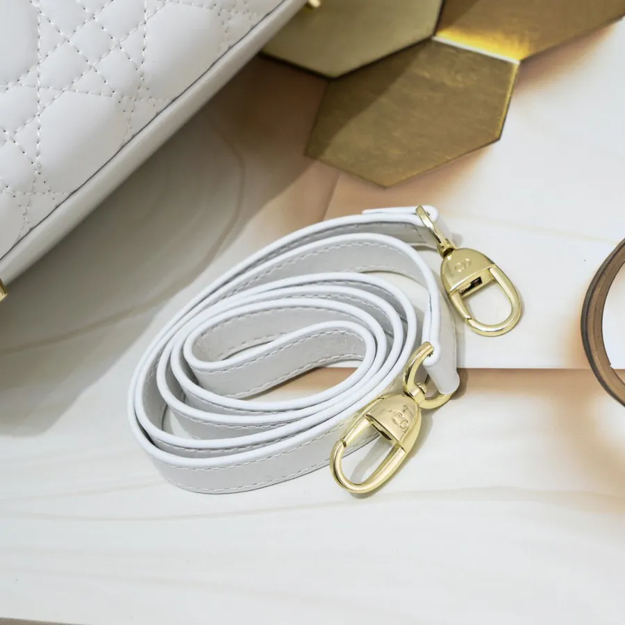 My Lady White Genuine Leather Bucket Bag