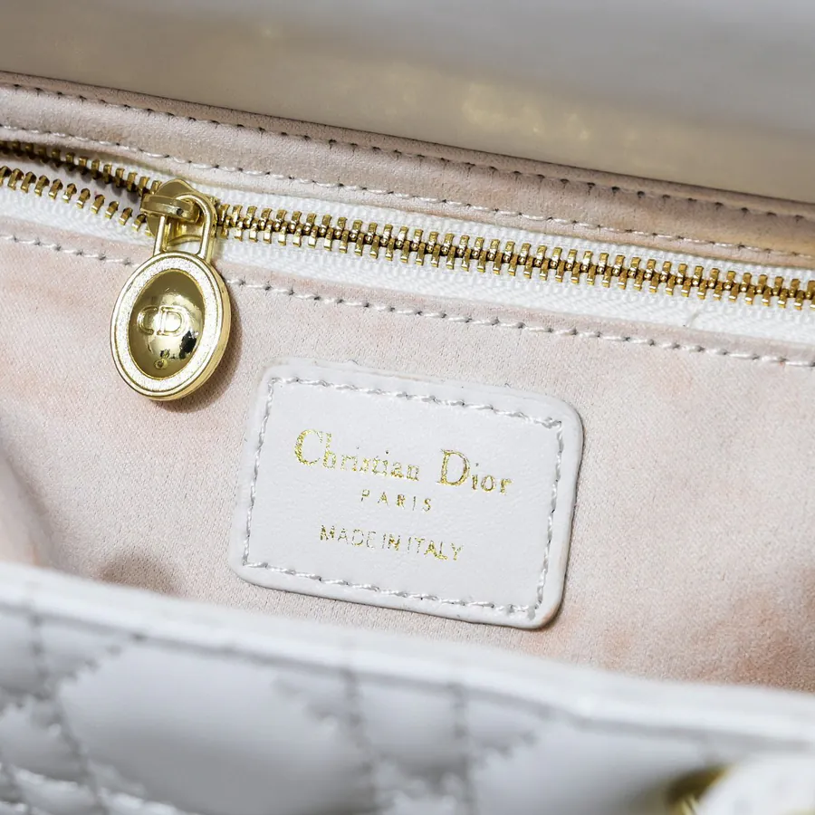 My Lady White Genuine Leather Bucket Bag