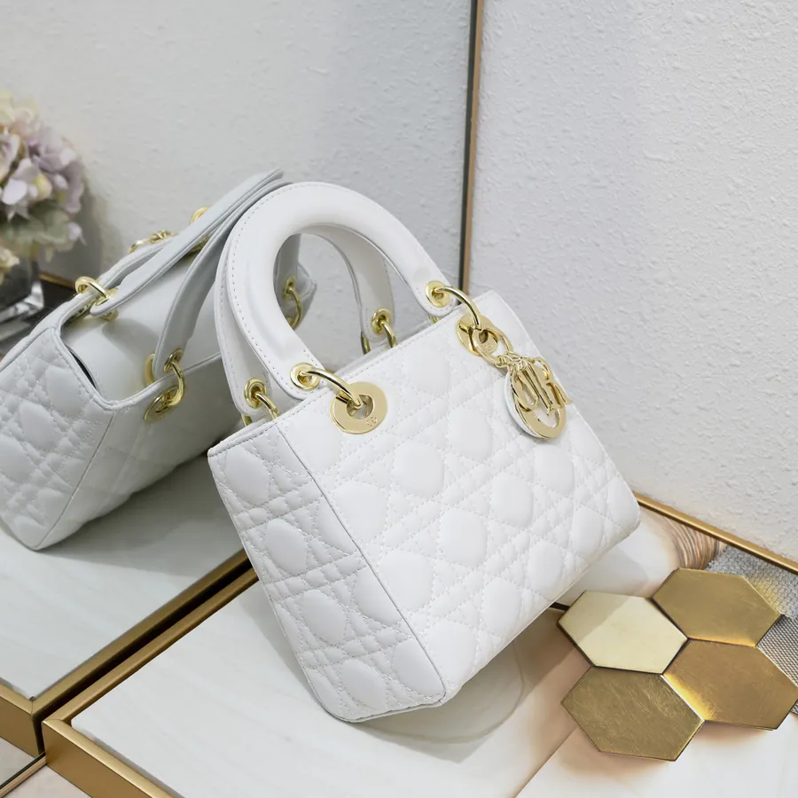 My Lady Letter Series Bucket Bag in Grained Calfskin
