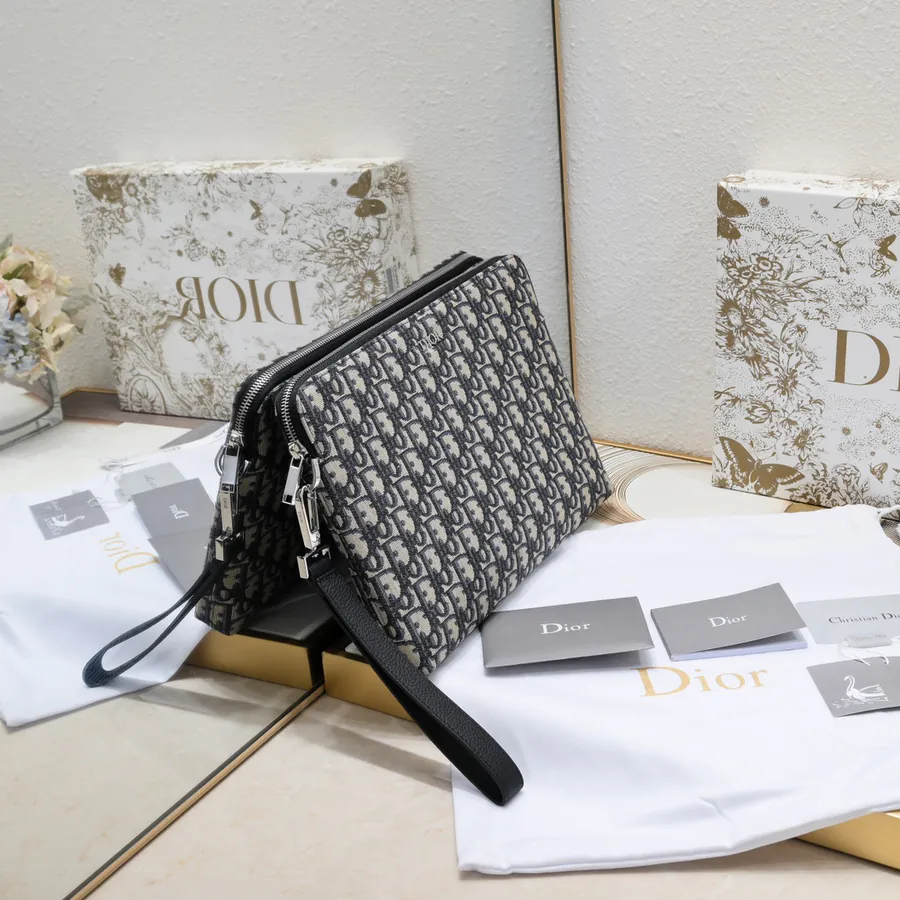 Dior Oblique Handbag with Leather Strap