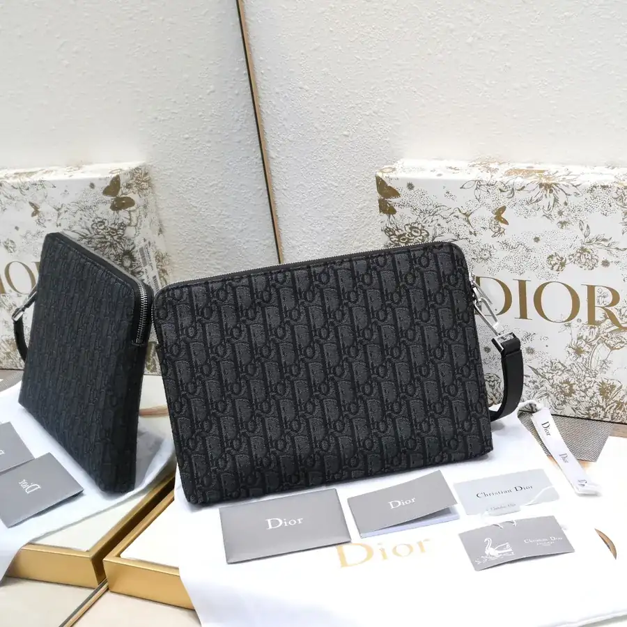 Dior Oblique Handbag with Leather Strap
