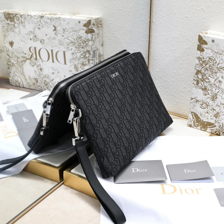 Dior Oblique Handbag with Leather Strap