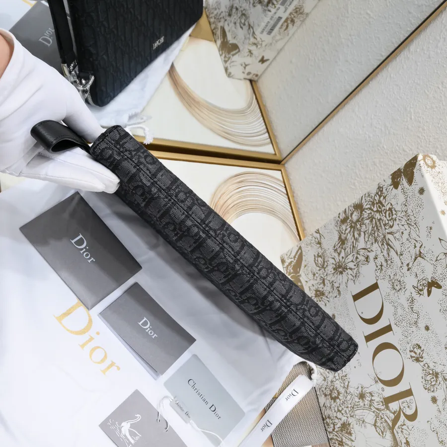 Dior Oblique Handbag with Leather Strap