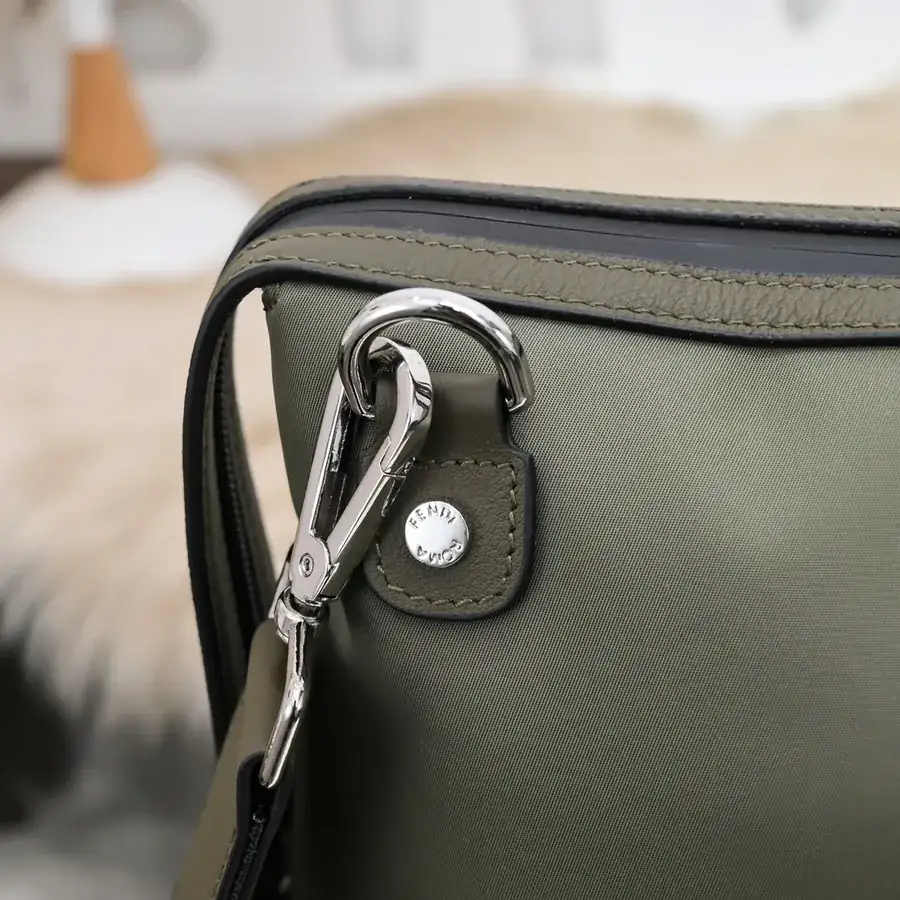 FENDI Latest Travel Bag with Grained Calfskin and Waterproof Fabric