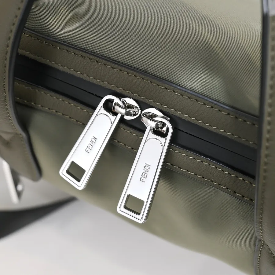 FENDI Latest Travel Bag with Grained Calfskin and Waterproof Fabric