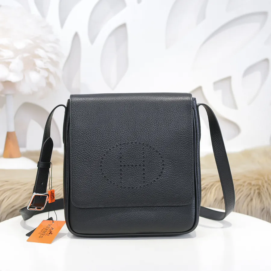 Hermes Men's Crossbody Bag Premium Calfskin, Elegant Design