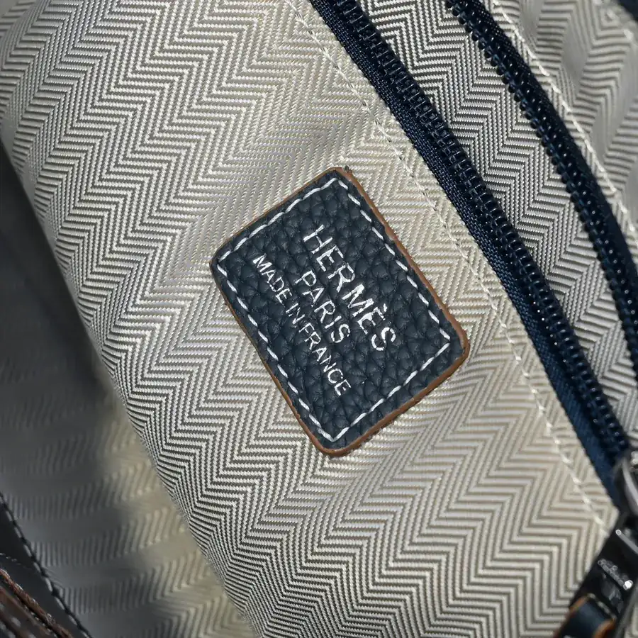 Hermes Men's Briefcase Premium Calfskin, Two tone, Stylish and Practical
