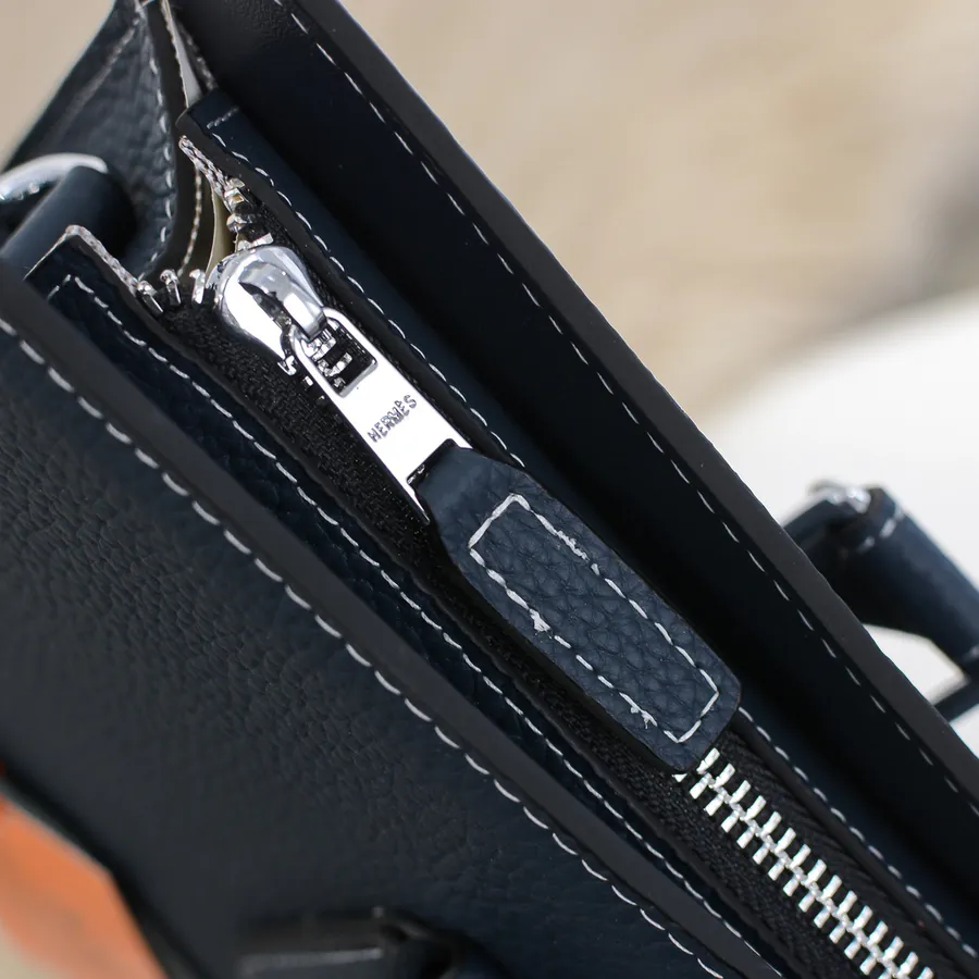 Hermes Men's Briefcase Premium Leather, Stylish and Practical