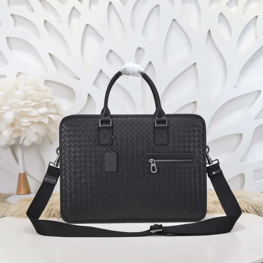 BV Men's Briefcase Premium Leather, Elegant Design