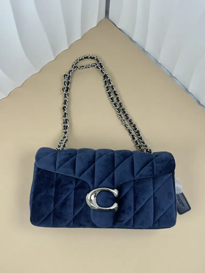 Coach Velvet Gem Blue Bucket Bag CW608