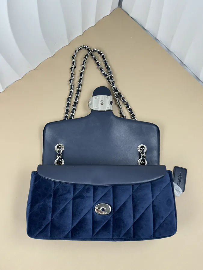Coach Velvet Gem Blue Bucket Bag CW608