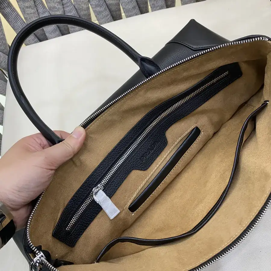 LV Top Handle Bag Premium Leather Black