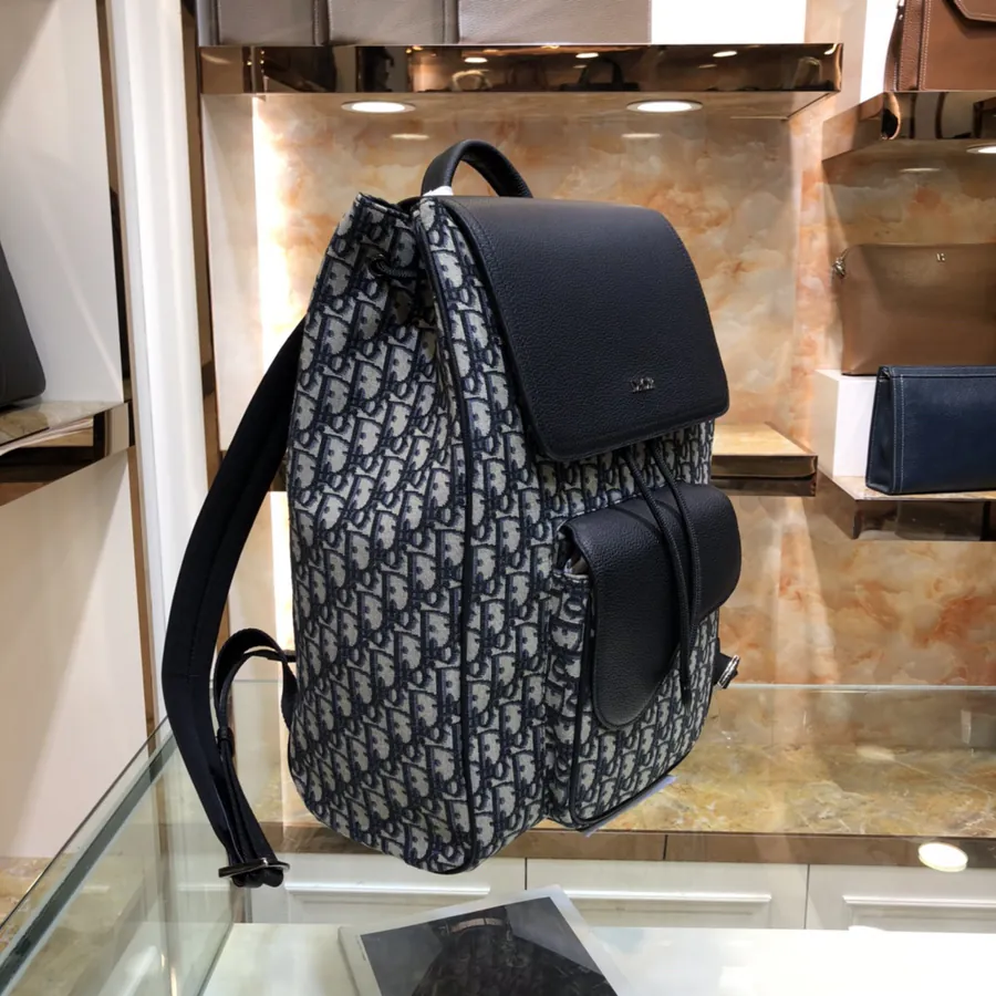 Dior Saddle Tote with Grained Calfskin Details