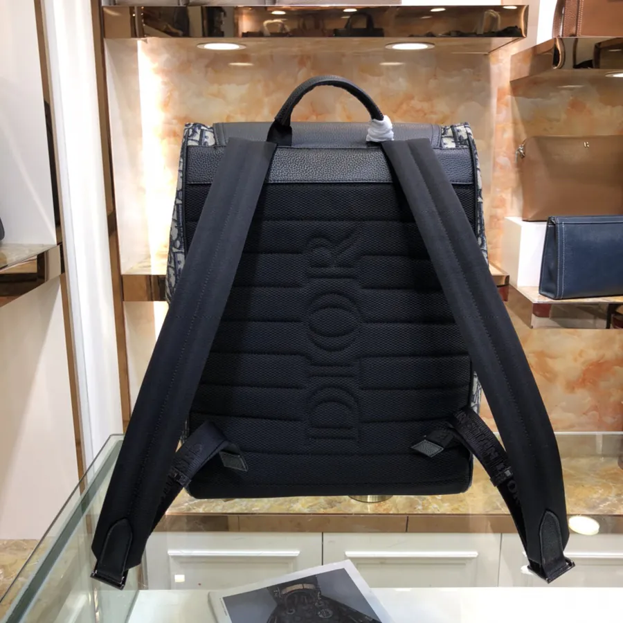Dior Saddle Tote with Grained Calfskin Details