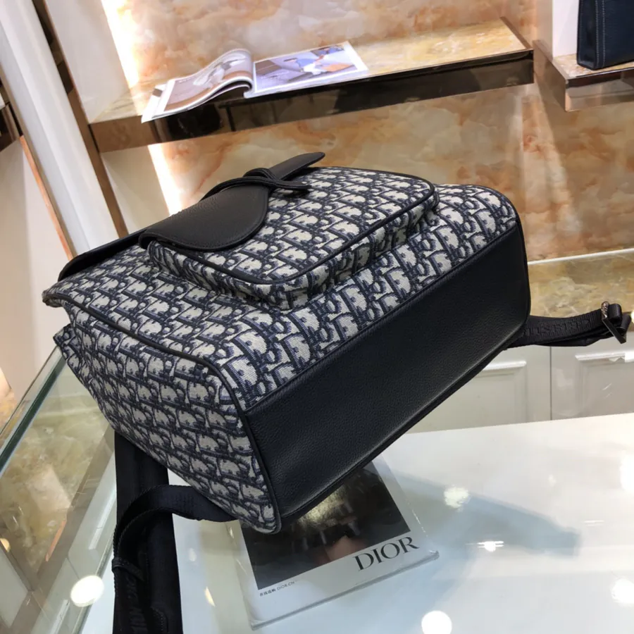 Dior Saddle Tote with Grained Calfskin Details