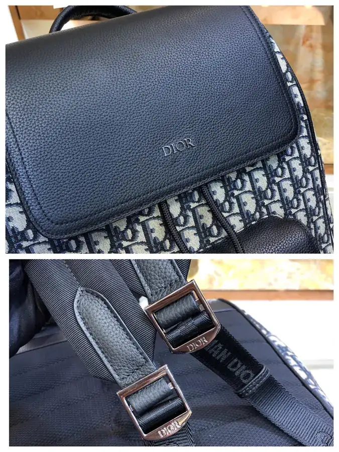 Dior Saddle Tote with Grained Calfskin Details
