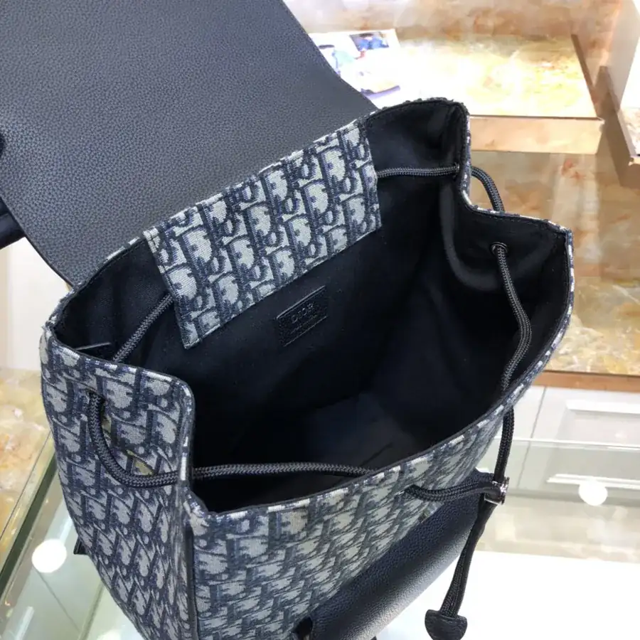 Dior Saddle Tote with Grained Calfskin Details