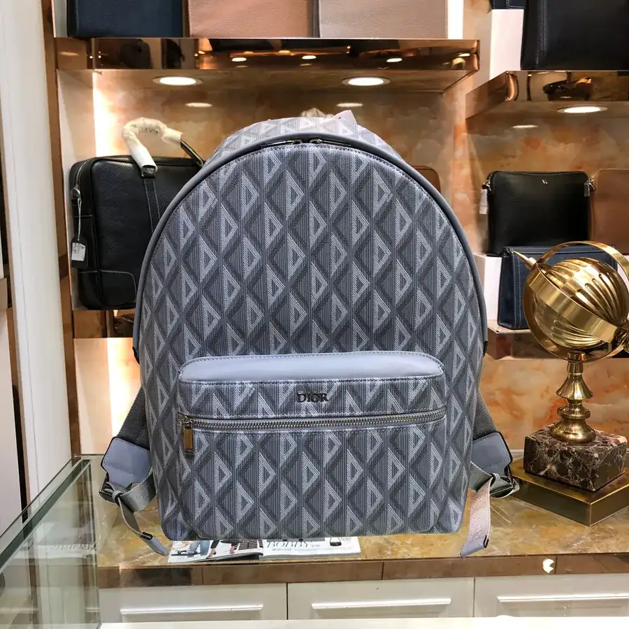 Dior Rider Backpack Classic College Style with Grained Calfskin Trim
