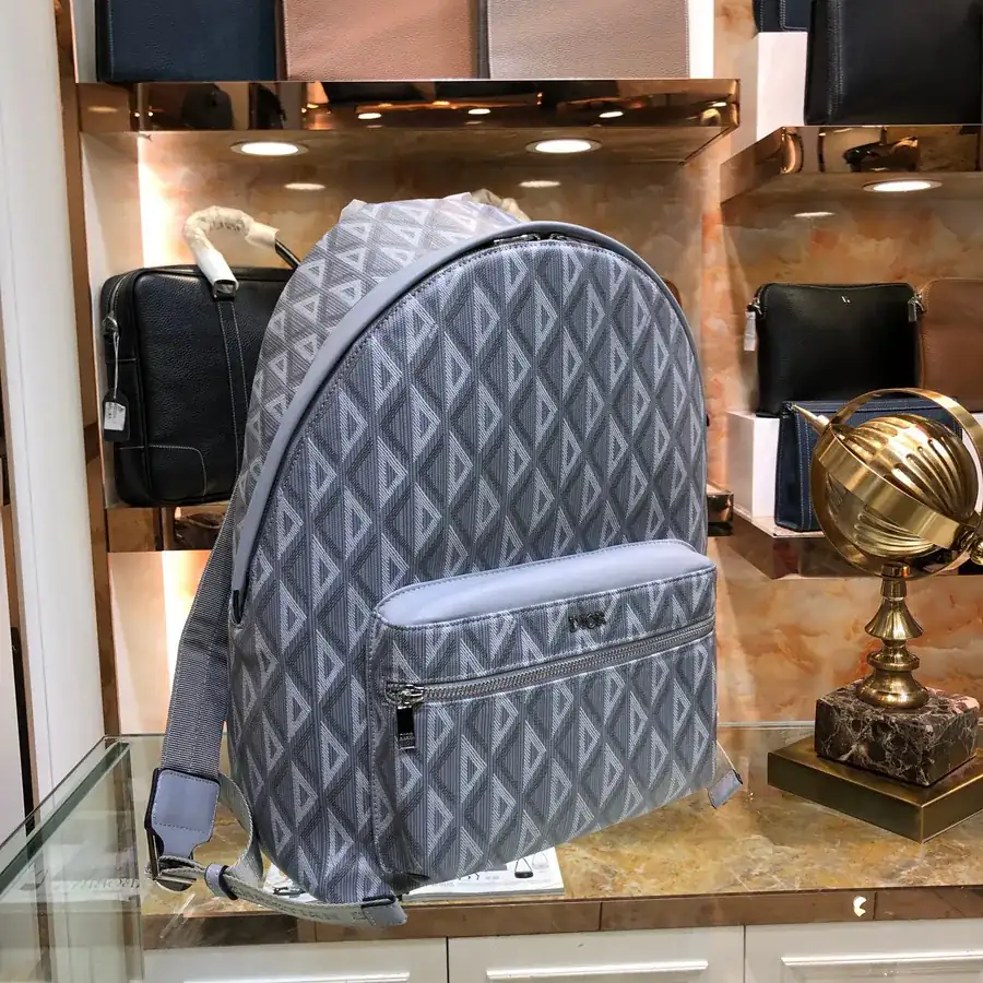 Dior Rider Backpack Classic College Style with Grained Calfskin Trim