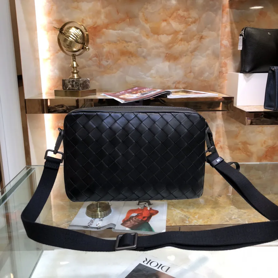 Bv New Classic Woven Leather Mini Messenger Bag, Crossbody & Handheld