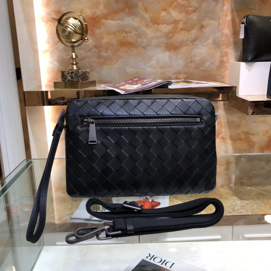Bv New Classic Woven Leather Mini Messenger Bag, Crossbody & Handheld